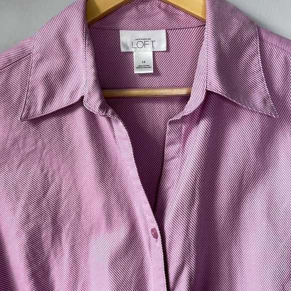 **Clearance** Ann Taylor LOFT Striped Button Down - Picture 7 of 9
